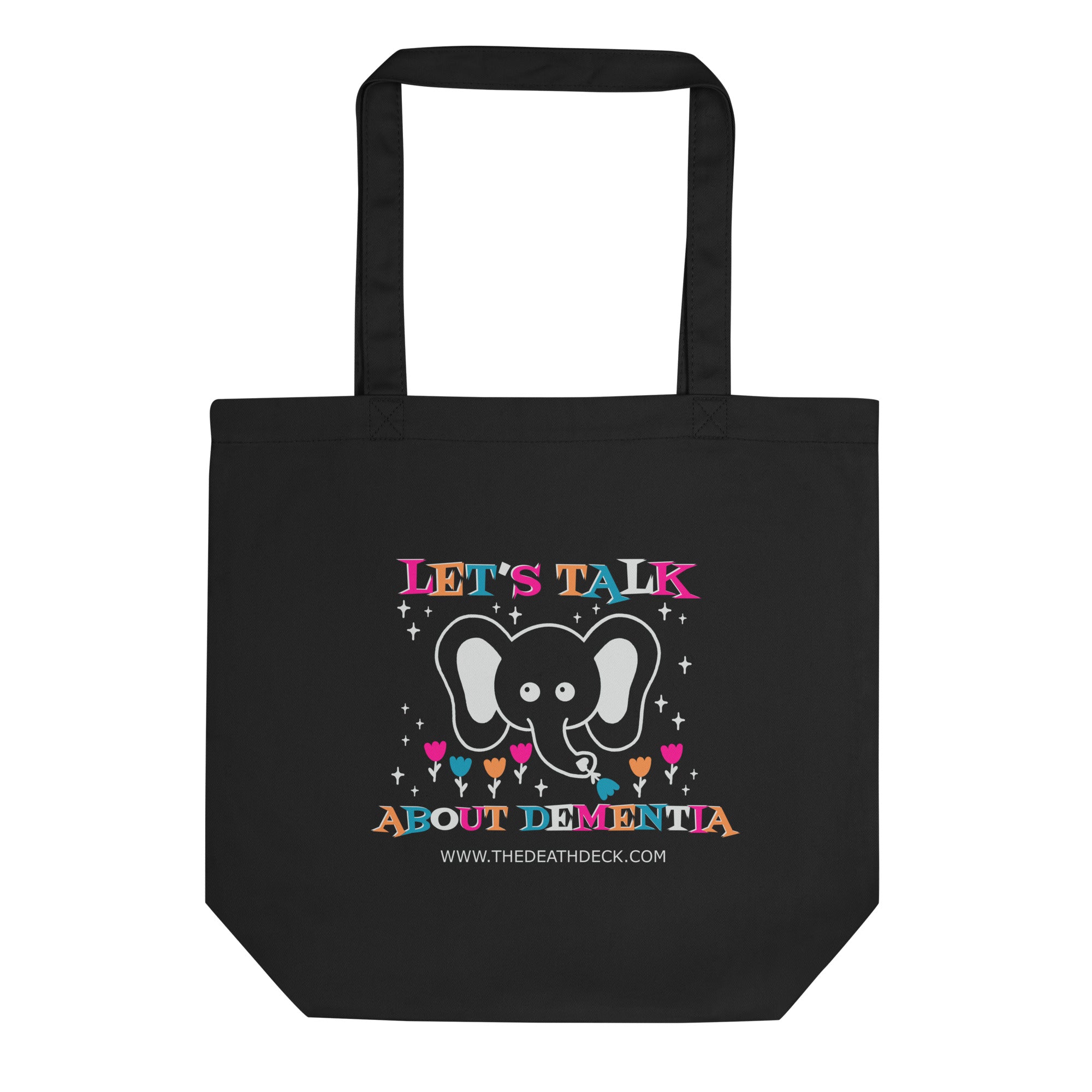 Let's Talk About Dementia Eco Tote Bag- black