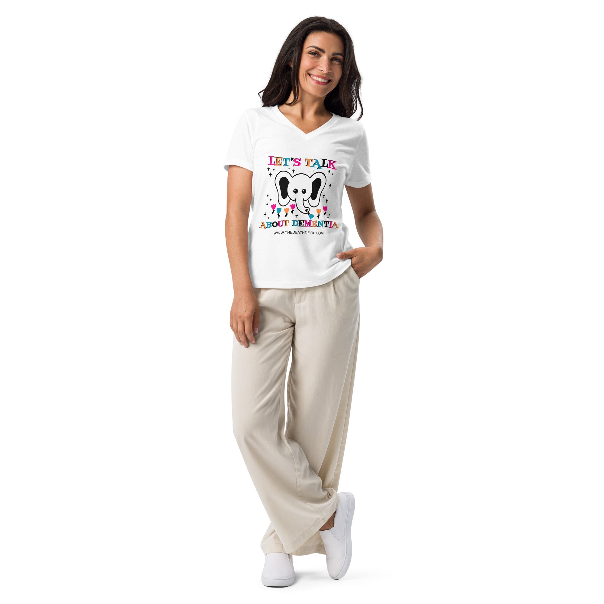 Let's Talk About Dementia Women’s relaxed v-neck t-shirt